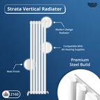 Princia Vertical Oval Single Panel Radiator