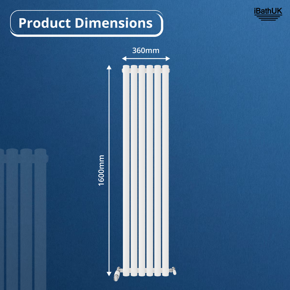 Princia Vertical Oval Single Panel Radiator