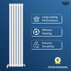 Princia Vertical Oval Single Panel Radiator