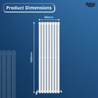 Princia Vertical Oval Single Panel Radiator