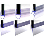 VeeBath Bath Shower Screen Rubber Seal Strip Glass Thickness 4-6 and 8-10mm Gap 7-23mm