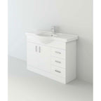 Linx 1 Door Floorstanding Vanity Unit With Basin - 1 Tap Hole - Gloss White