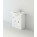 Linx 1 Door Floorstanding Vanity Unit With Basin - 1 Tap Hole - Gloss White