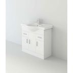 Linx 1 Door Floorstanding Vanity Unit With Basin - 1 Tap Hole - Gloss White