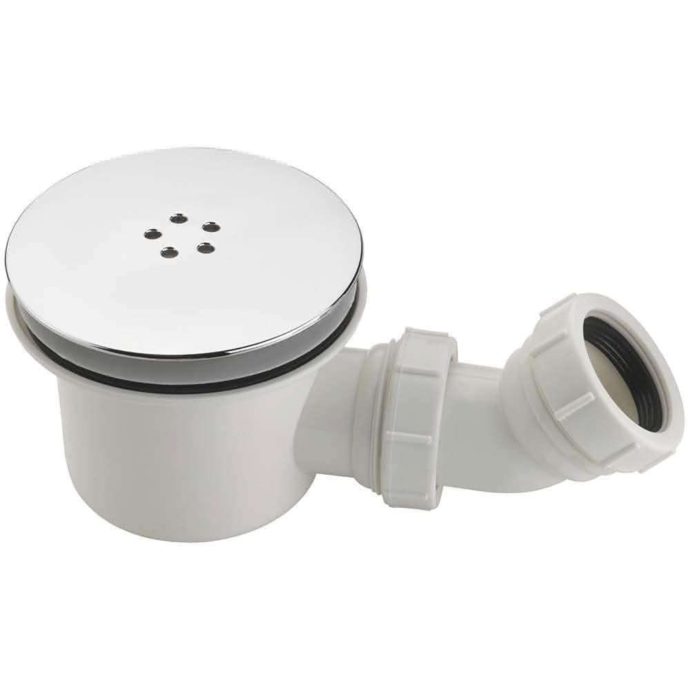 Shower Tray Waste Trap 90mm, Fast Flow, Easy Clean Chrome Shower Enclosure Waste. Buy Now for Modern Bathrooms! Fast UK Delivery.
