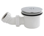 Shower Tray Waste Trap 90mm, Fast Flow Easy Clean Chrome, Bathroom4Less UK. Ideal for shower enclosures, efficient drainage solution.