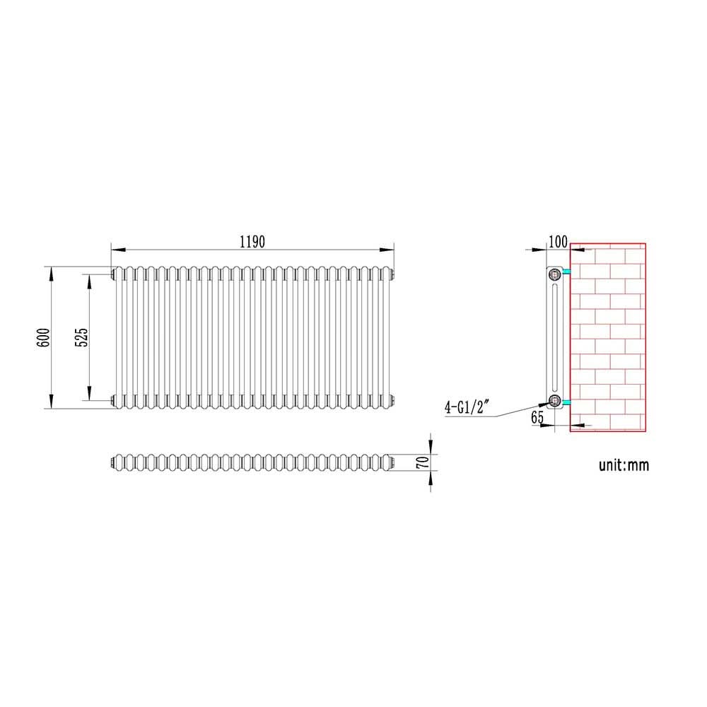 Helena Horizontal Column Radiator