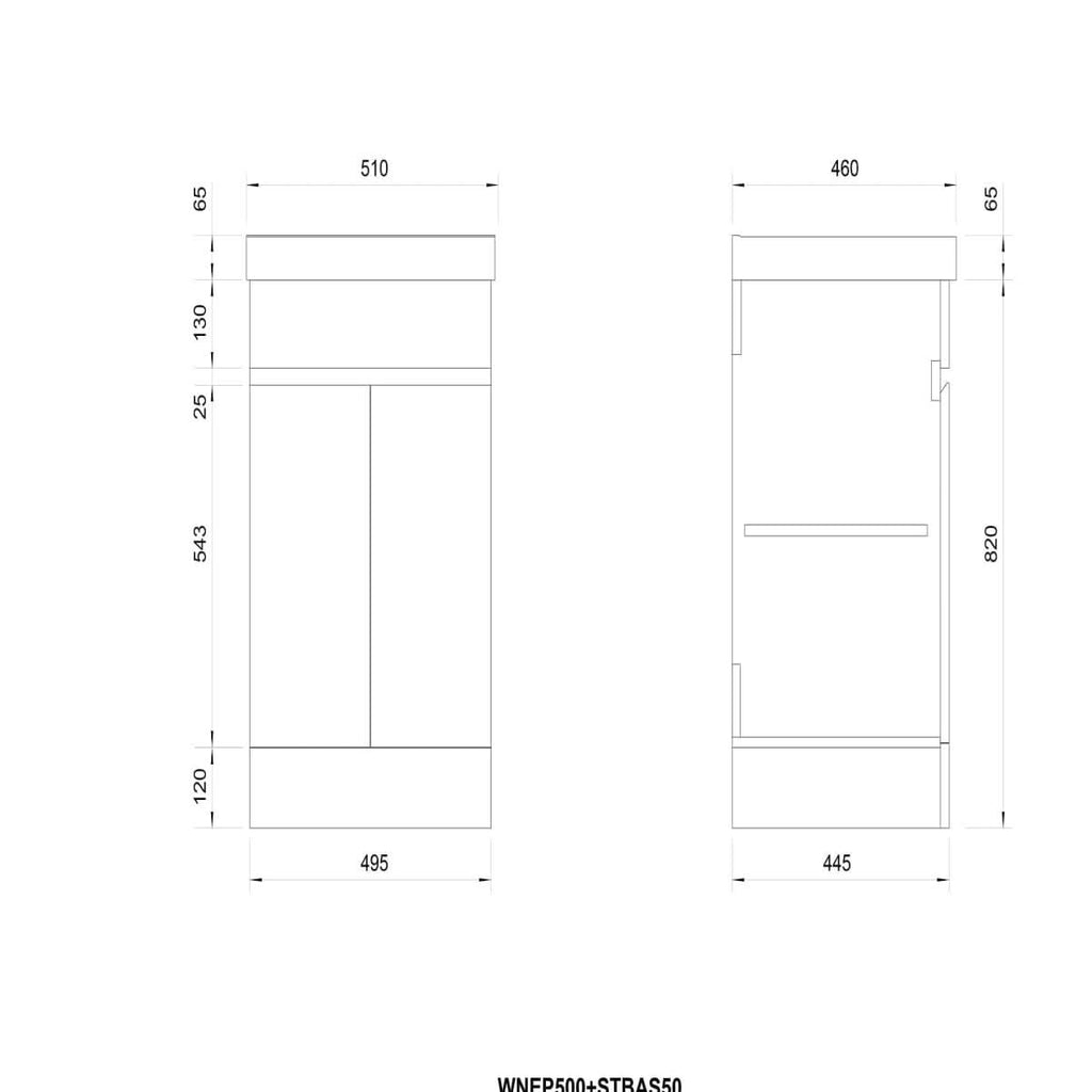 Modern Floor Standing Vanity Unit With Basin - 1 TH