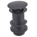 Ideal Full Dome Waste Unslotted - Matt Black for stylish bathroom sinks. Buy now for modern design and durability at Bathroom4Less UK.