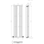 Regalia Vertical Double Flat Panel Mirror Radiator 1800mm x 500mm