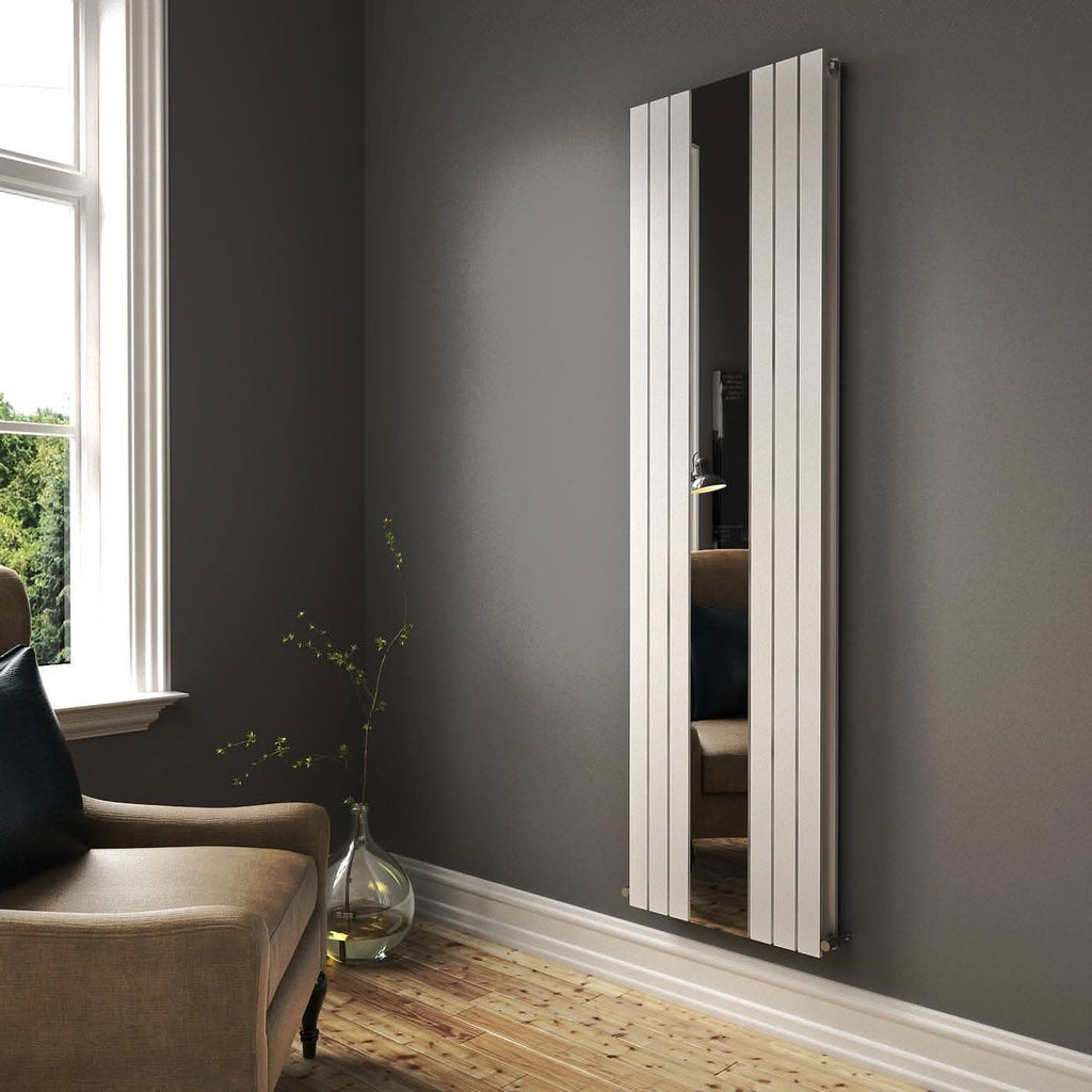 Regalia Vertical Double Flat Panel Mirror Radiator 1800mm x 500mm