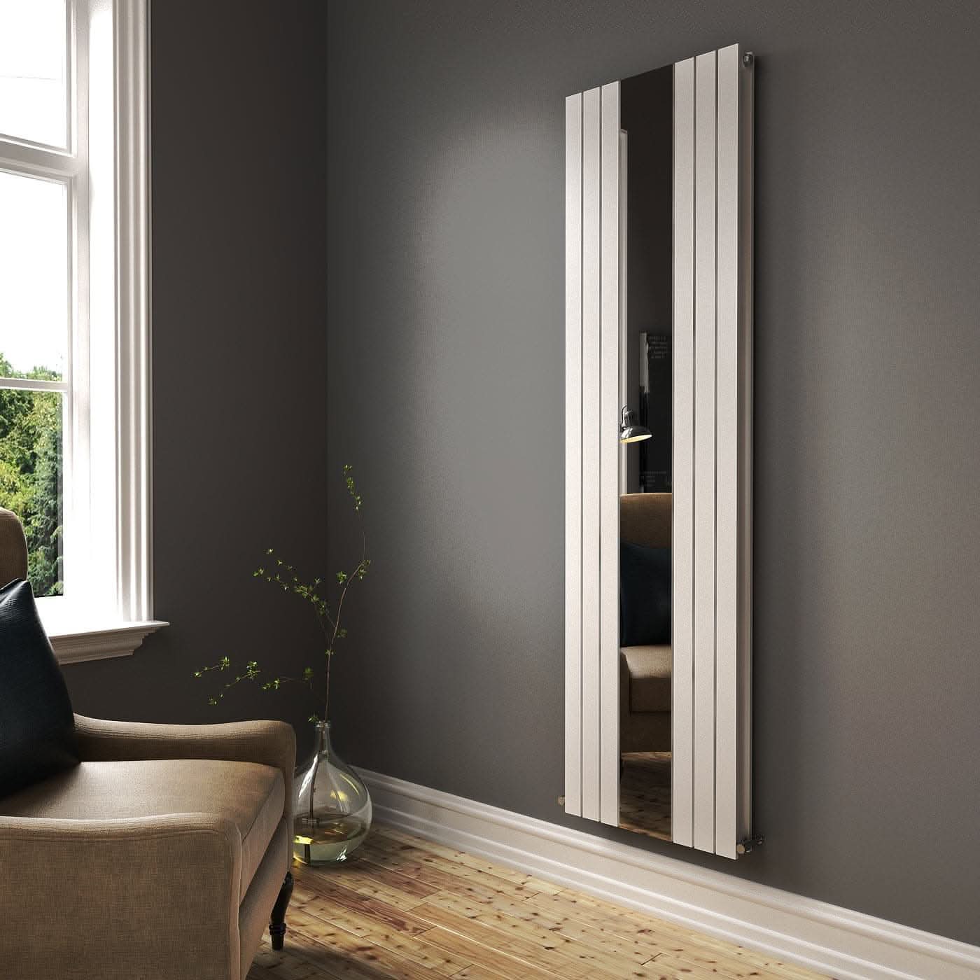 Regalia Vertical Double Flat Panel Mirror Radiator 1800mm x 500mm