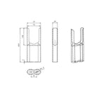 iBathUK Anthracite Floor Mount Radiator Leg Kit Brackets for Traditional 2 Bar Radiator