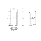 IBathUk Anthracite Floor Mount Radiator Leg Kit Brackets for Traditional 3 Bar Radiator