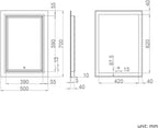 iBathUK Furniture > Mirrors Bathroom Illuminated LED Mirror with Light Sensor and Demister 500 x 700mm