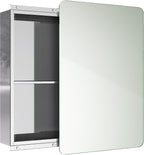 iBathUK Furniture > Mirrors Bathroom Mirror Cabinet Sliding Door Stainless Steel 660 x 460mm