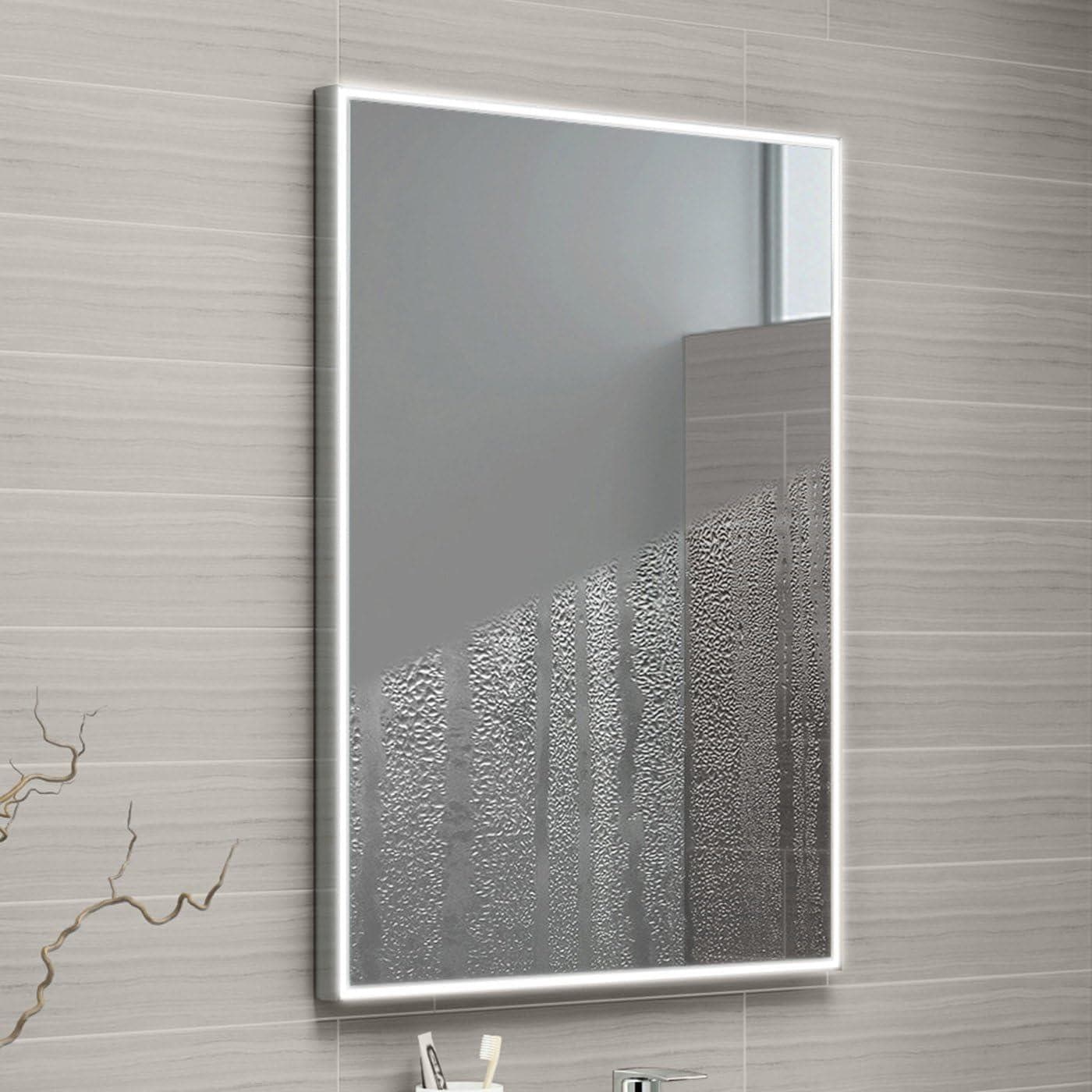 VeeBath Furniture > Mirrors Bathroom Mirror LED Illuminated Light Touch Sensor and Demister 500 x 700mm