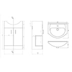 VeeBath Furniture > Combination Vanity Units Combination Vanity Bathroom Furniture Set WC Toilet Unit Pan Cistern - 1150mm