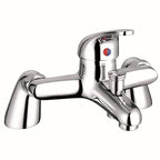 VeeBath Egham Bath Basin Taps Set Designer Chrome Sink Tap & Bath Shower Mixer