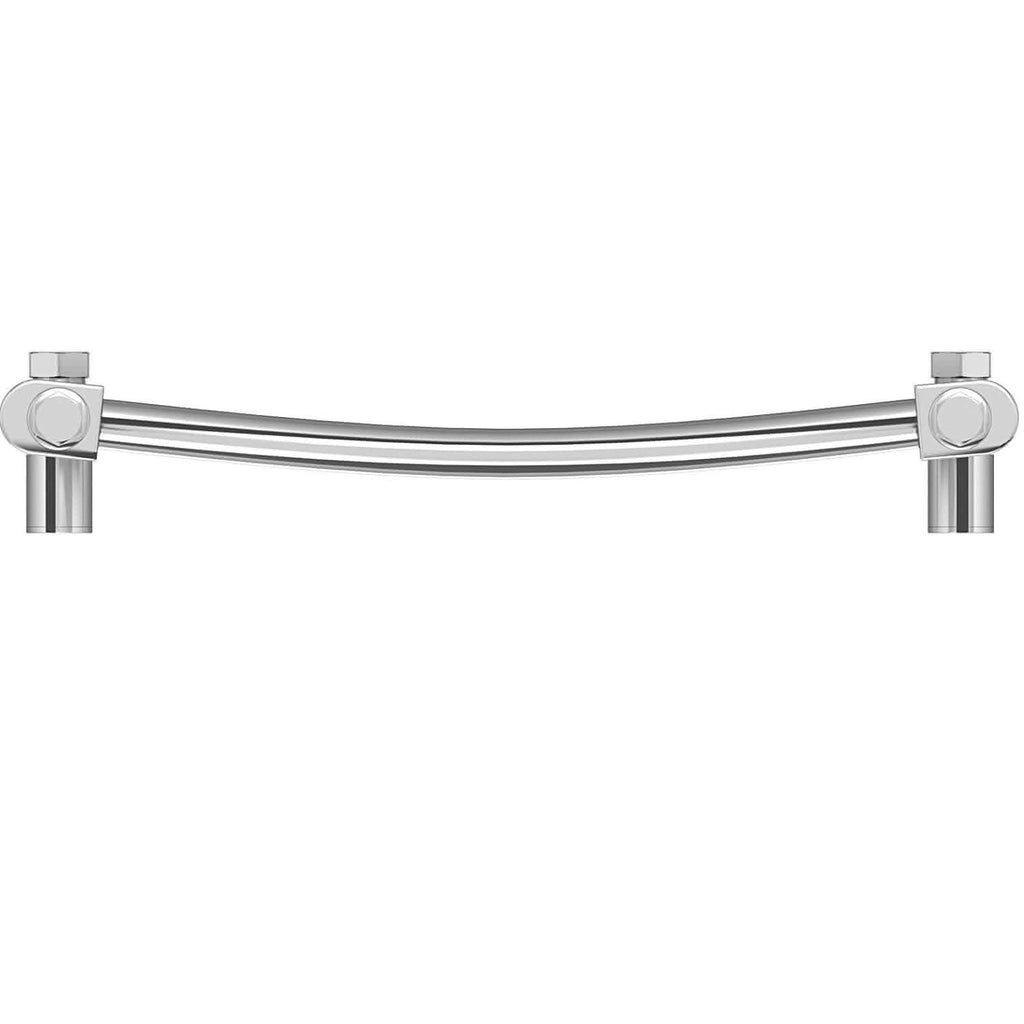 Curved Heated Towel Rail Bathroom Radiator - Chrome