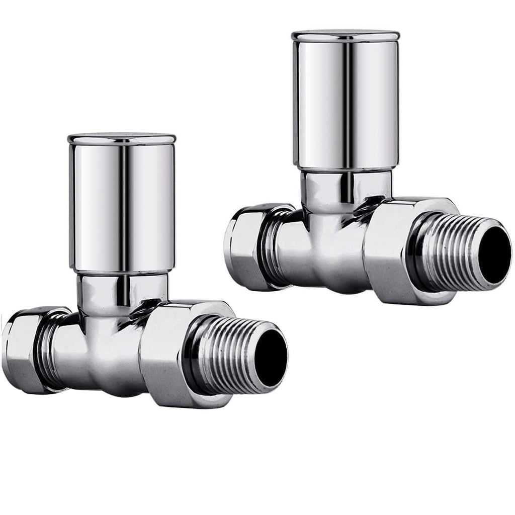 Prima Round Radiator Valve - Pair