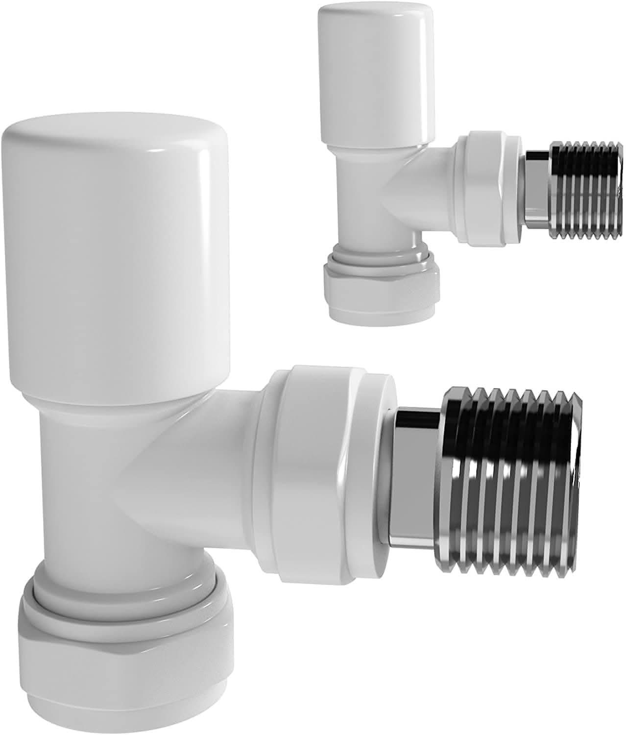 Prima Round Radiator Valve - Pair