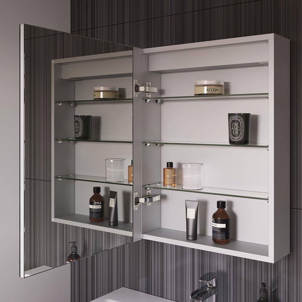 iBathUK Furniture > Mirrors iBathUK Bathroom Illuminated Mirror Cabinet 450 x 600 mm