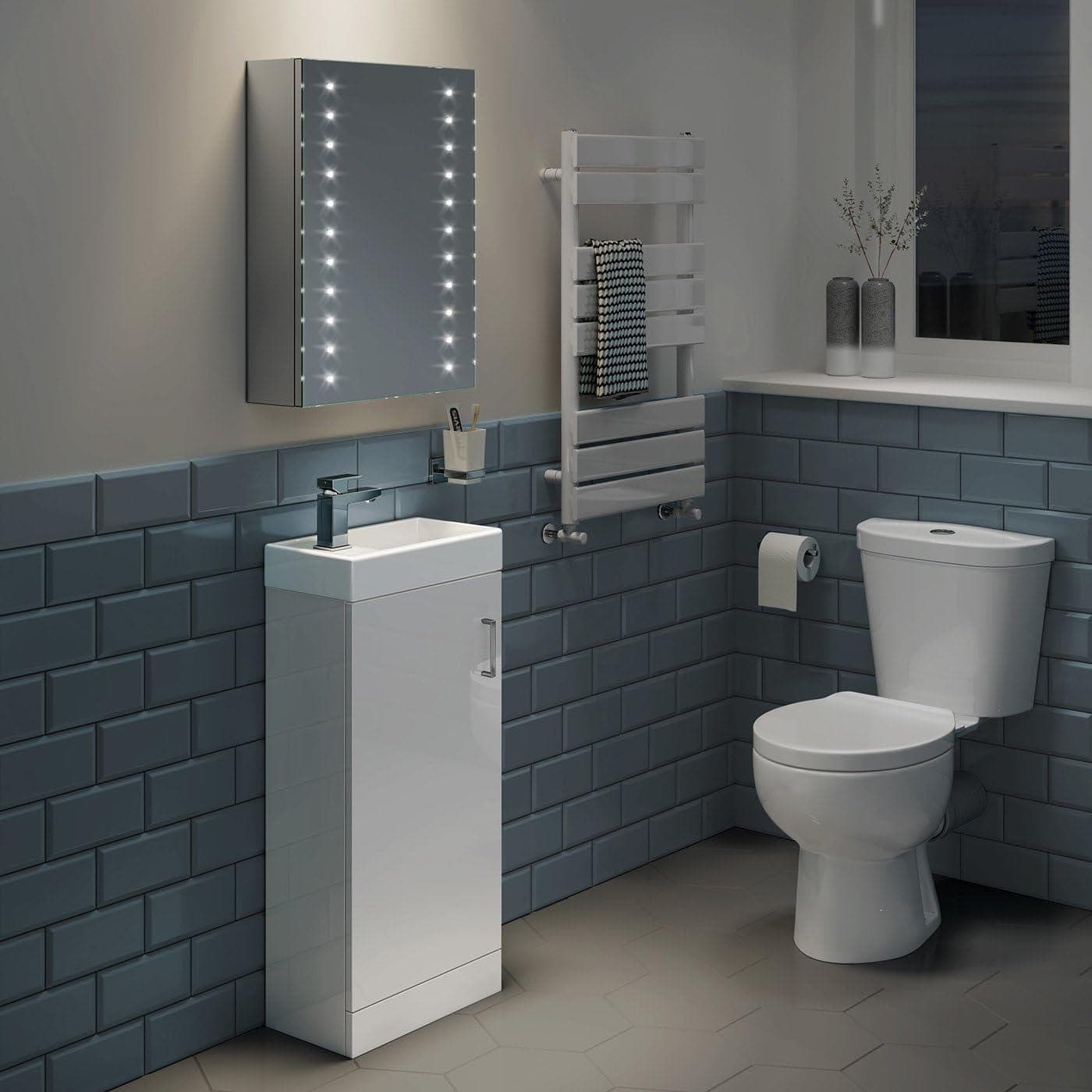 iBathUK Furniture > Mirrors iBathUK Bathroom Illuminated Mirror Cabinet 50 x 600 mm