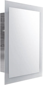 iBathUK Furniture > Mirrors iBathUK Bathroom Mirror Single Door Cabinet Wall Mount Unit Stainless Steel