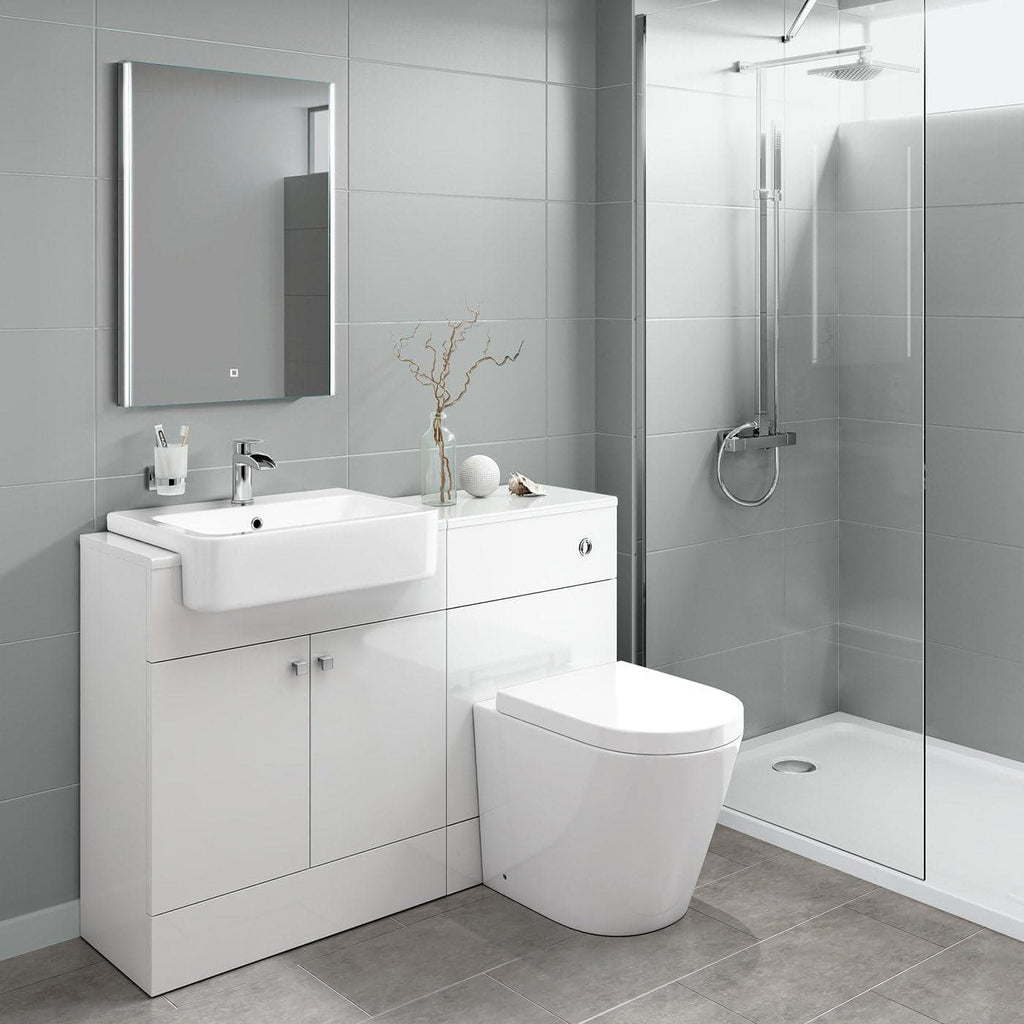 iBathUK Furniture > Mirrors iBathUK Mirror Illuminated LED Light Touch Sensor Wall Mounted 700 x 500mm