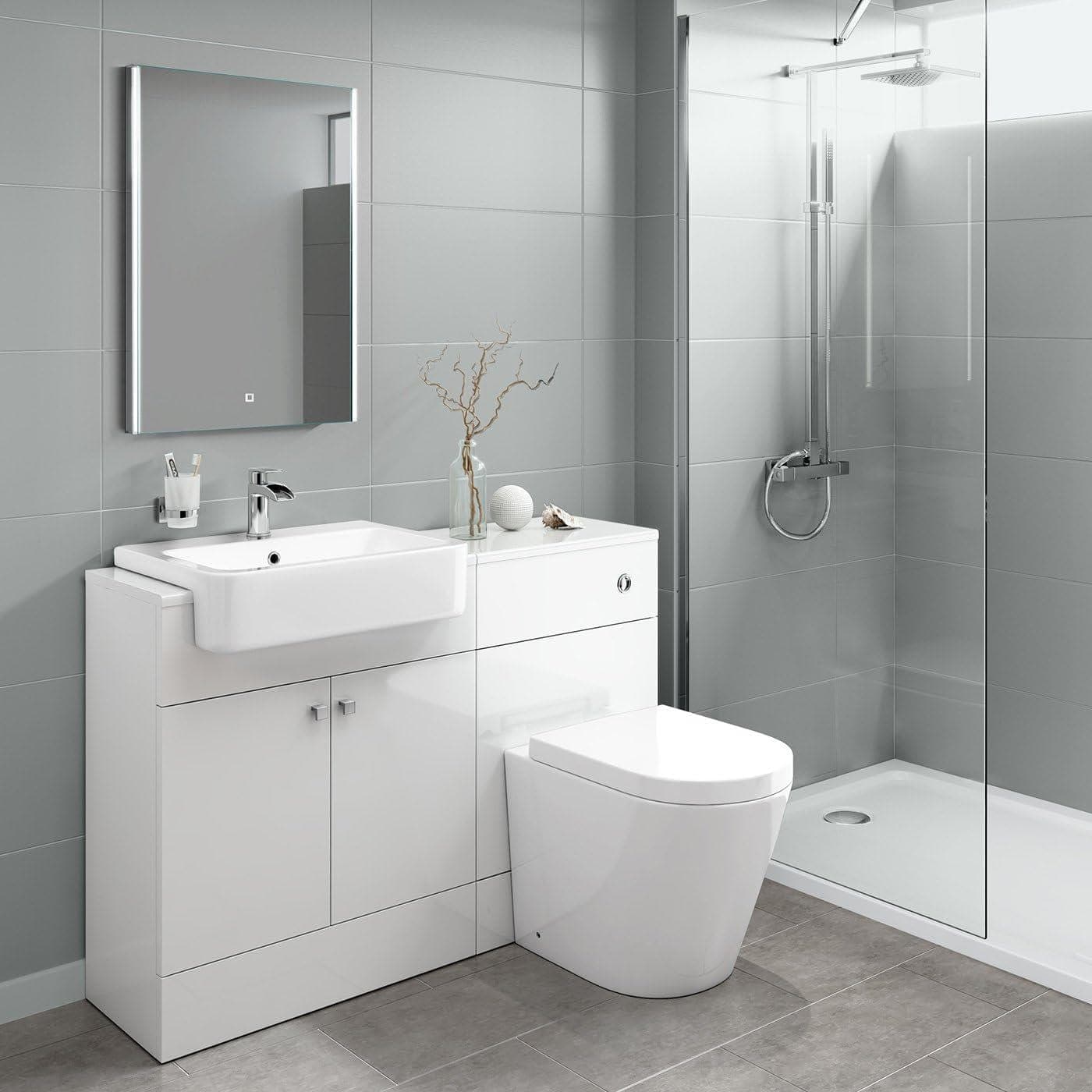 iBathUK Furniture > Mirrors iBathUK Mirror Illuminated LED Light Touch Sensor Wall Mounted 700 x 500mm