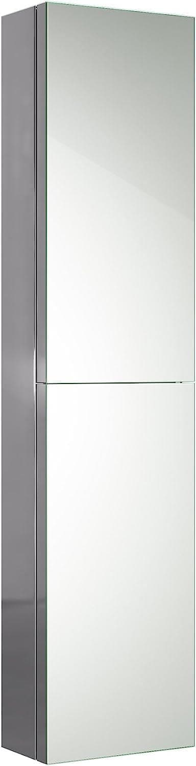 iBathUK Furniture > Mirrors iBathUK Mirror Tall Cabinet Double Door Stainless Steel 1300 x 300mm