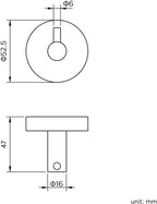 iBathUK Bathroom > Bathroom Accessories iBathUK Robe Towel Hook Round Stainless Steel Modern Chrome