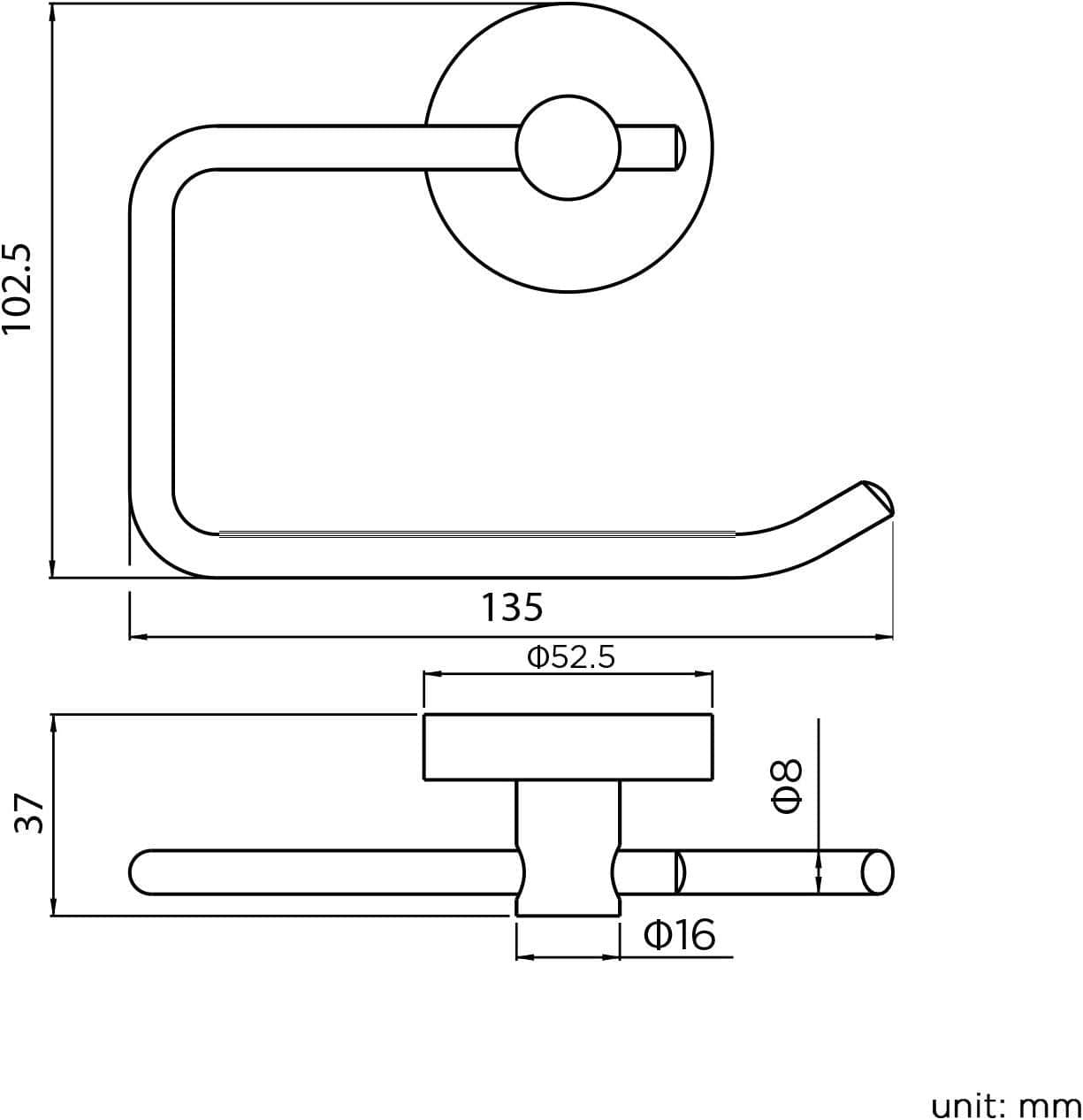 iBathUK Bathroom > Bathroom Accessories iBathUK Toilet Roll Holder Round Bathroom Accessory Chrome
