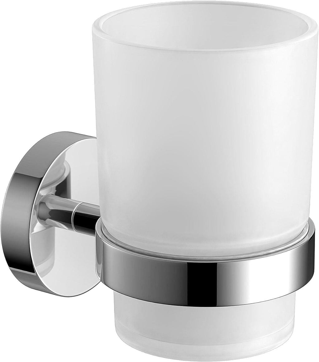 iBathUK Bathroom > Bathroom Accessories iBathUK Toothbrush Holder Wall Mounted Tumbler Chrome