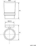 iBathUK Bathroom > Bathroom Accessories iBathUK Toothbrush Holder Wall Mounted Tumbler Chrome