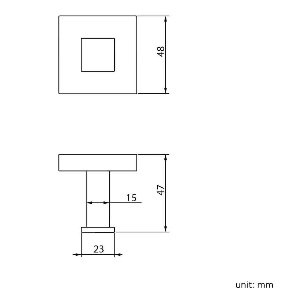 Modern Square Towel Robe Hook  - Chrome