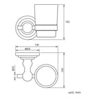 Traditional Wall Mounted Toothbrush Tumbler Holder - Chrome