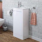 iBathUK Furniture > Vanity Units White LH iBathUK Vanity Unit Basin Sink Floor Standing Cloakroom RH LH Storage Unit Grey White