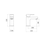 VeeBath Margate Bath Basin Taps Set Designer Chrome Sink Tap & Bath Shower Mixer