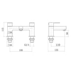 VeeBath Margate Modern Bath Filler Mixer Tap Bathroom Tub Faucet - Chrome