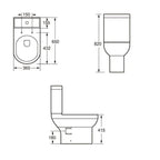 iBathUK Toilets > Close Coupled Toilets Rimini Ceramic Close Coupled Toilet - White