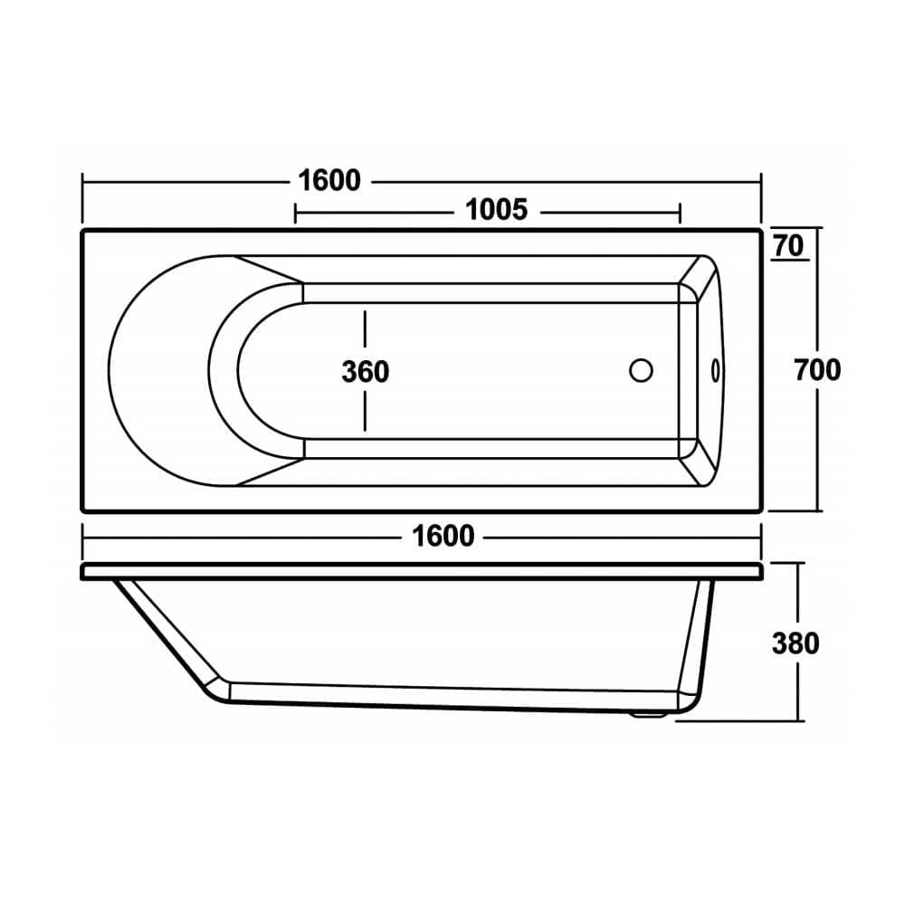 VeeBath Rosina Vanity Unit, Toilet & Single Ended Bath Bathroom Suite - 1600mm