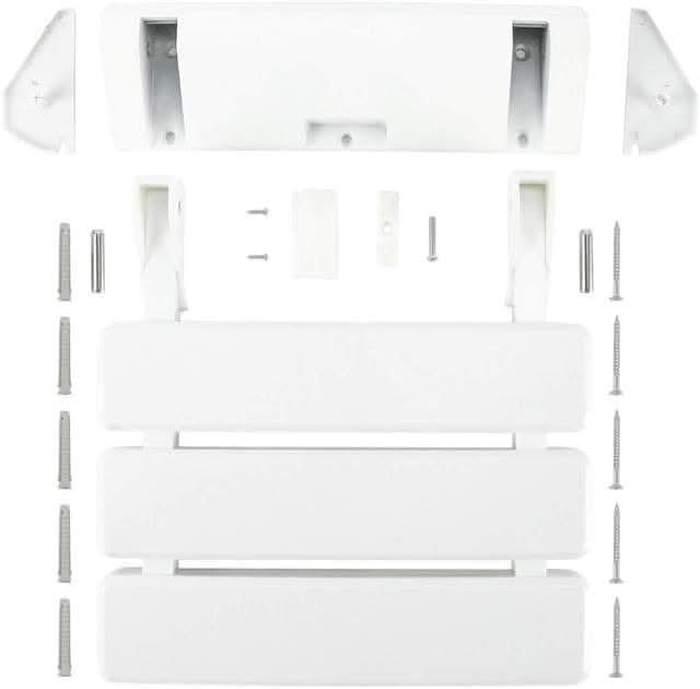 VeeBath Shower Folding Chair Disability Aid Bath Spa Bathing Wall Hung Mounted White