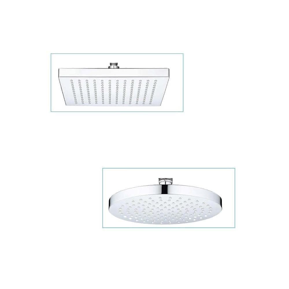 VeeBath Showers > Fixed Shower Heads Shower Head Fixed Round Square Chrome 8inch Replacement Waterfall Shower Heads