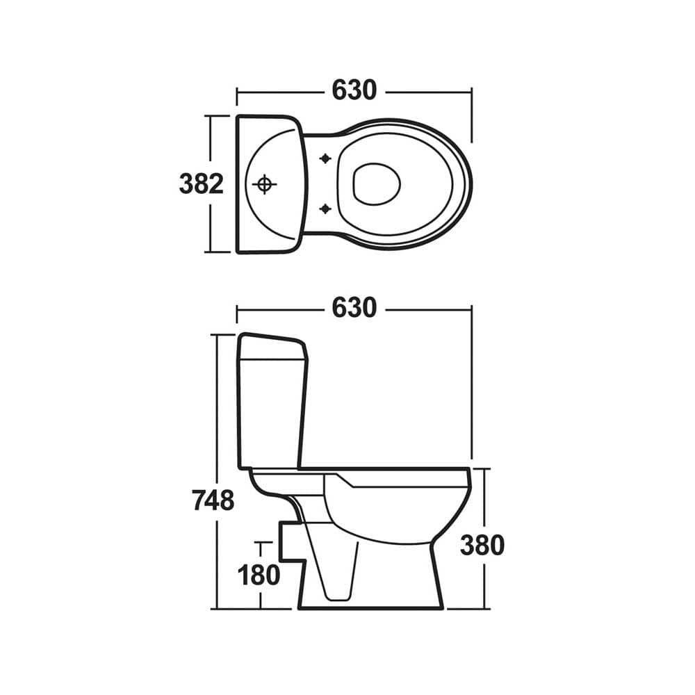 VeeBath Sophia 1700mm Bath Vanity Basin Unit Toilet & Mixer Taps Bathroom Suite