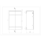 VeeBath Furniture > Combination Vanity Units Vanity Bathroom Furniture Set WC Toilet Unit Pan Cistern Bundle - 1350mm