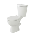 VeeBath Toilets > Close Coupled Toilets VeeBath Round Close Coupled Toilet With Cistern And Seat - White