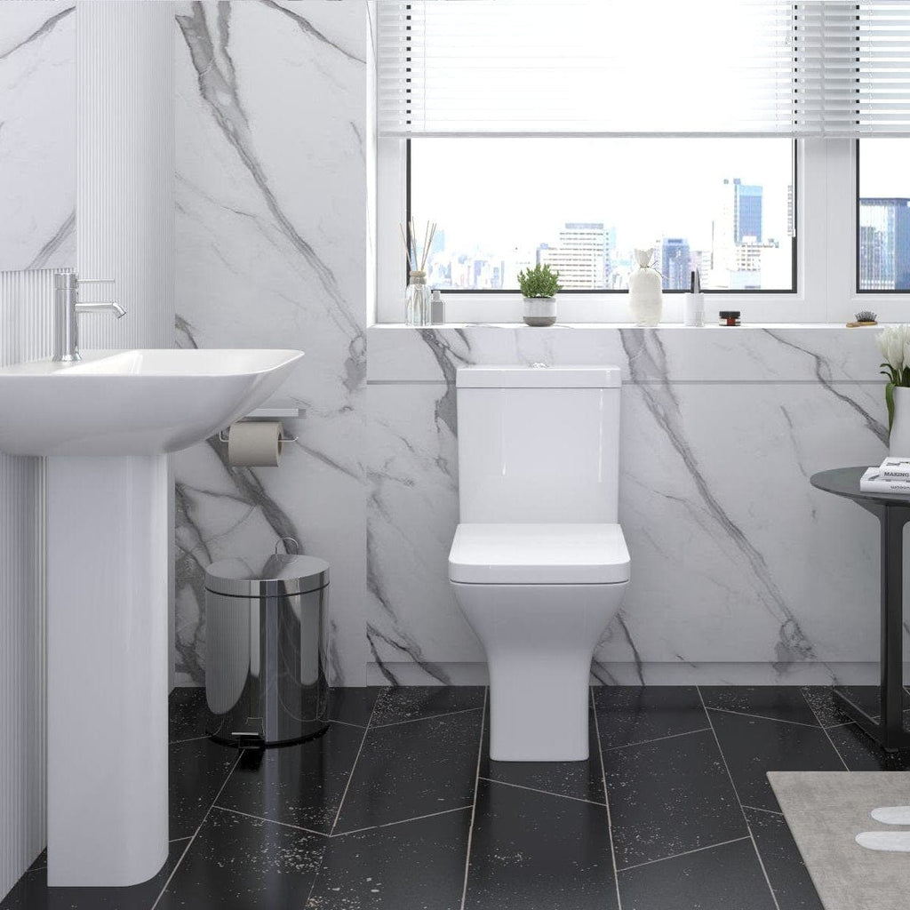 iBathUK Toilets > Close Coupled Toilets Venice Ceramic Close Coupled Toilet - White