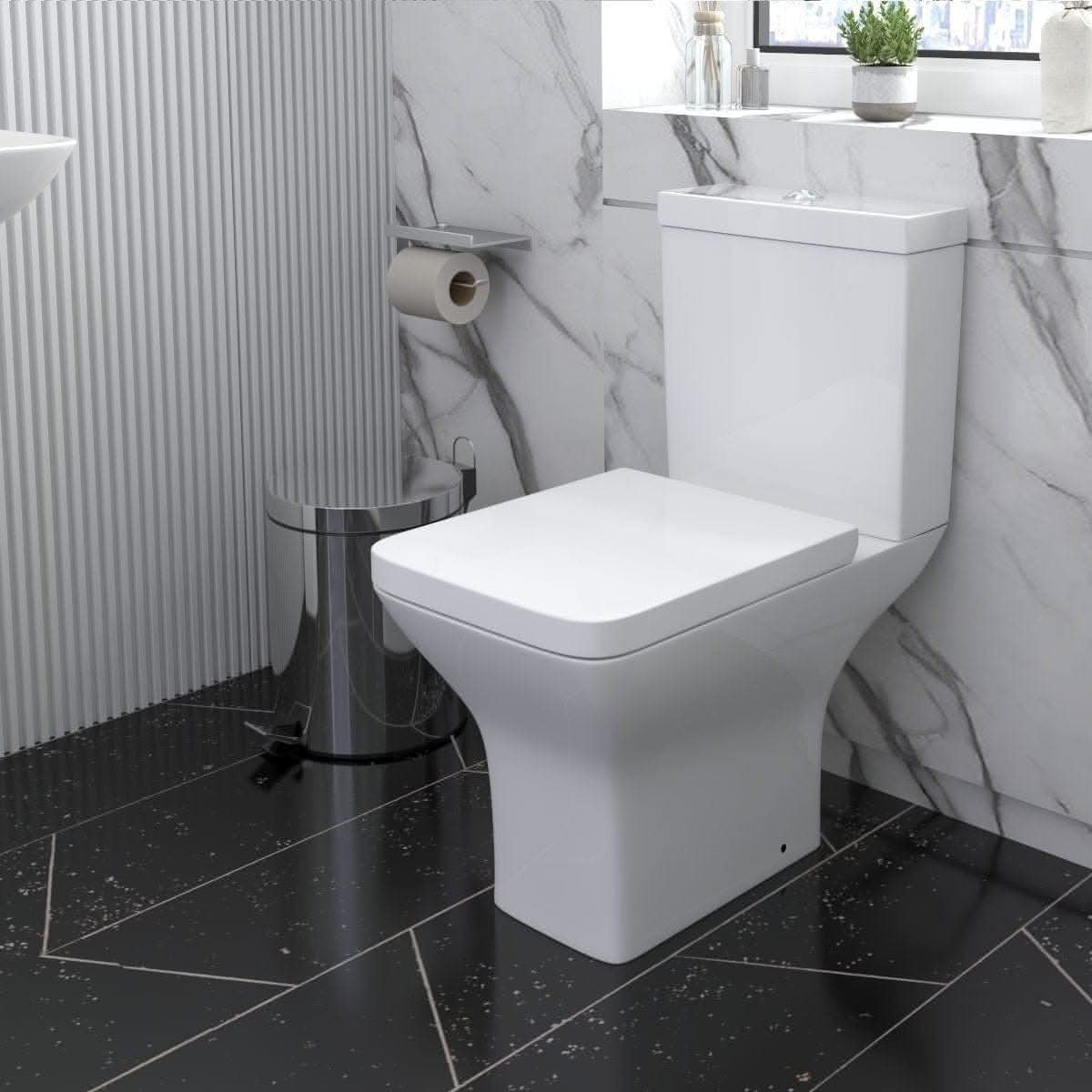 iBathUK Toilets > Close Coupled Toilets Venice Ceramic Close Coupled Toilet - White